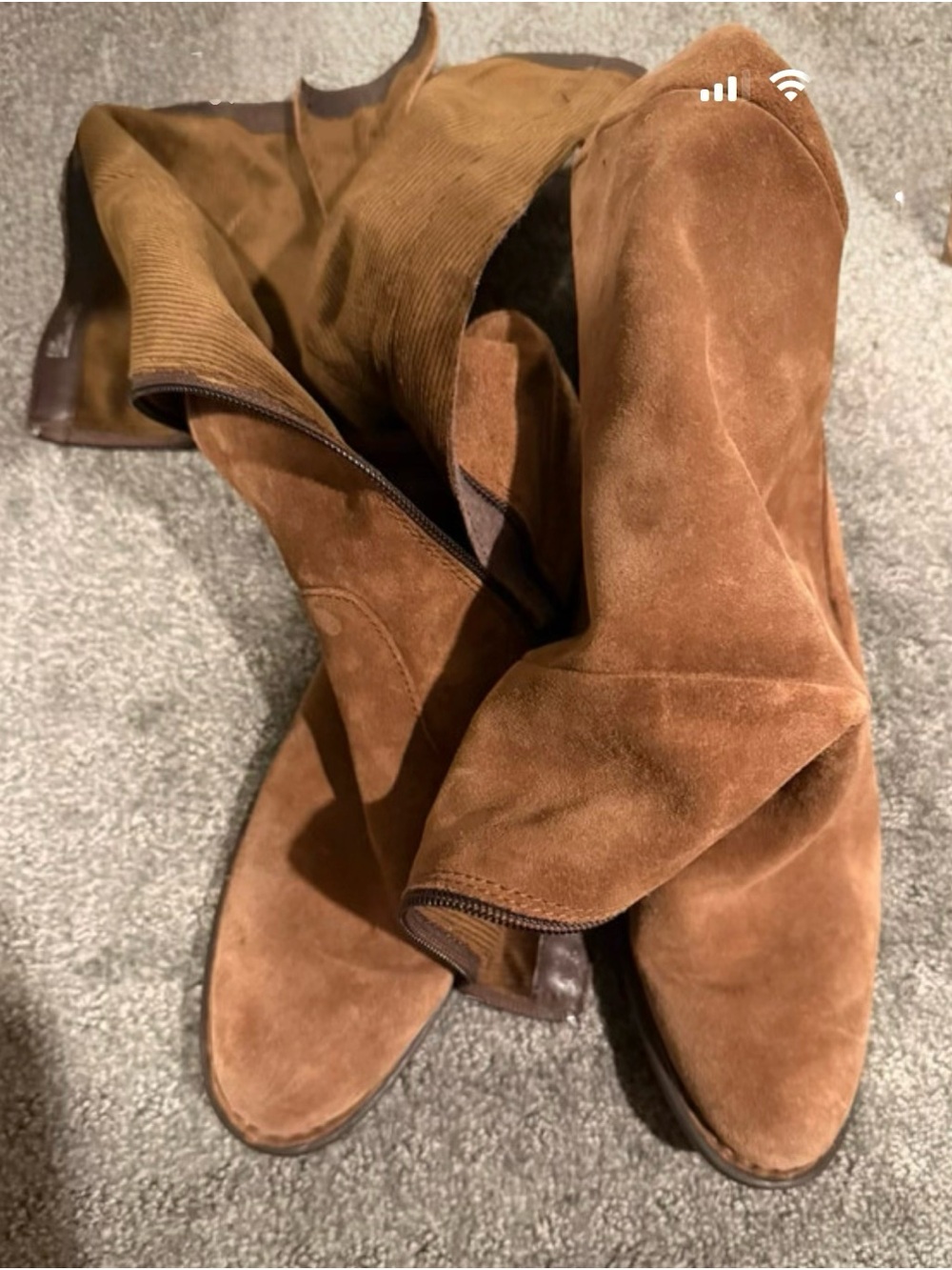 Born Chestnut Brown Suede Over-the-Knee Boots